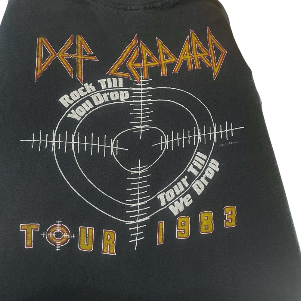Vintage Def Leppard Shirt Pyromania Rock Till You Drop Tour 1983 Tour - Picture 7 of 13